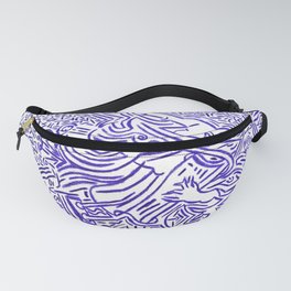 Collective tribal multiverse - blue edition Fanny Pack