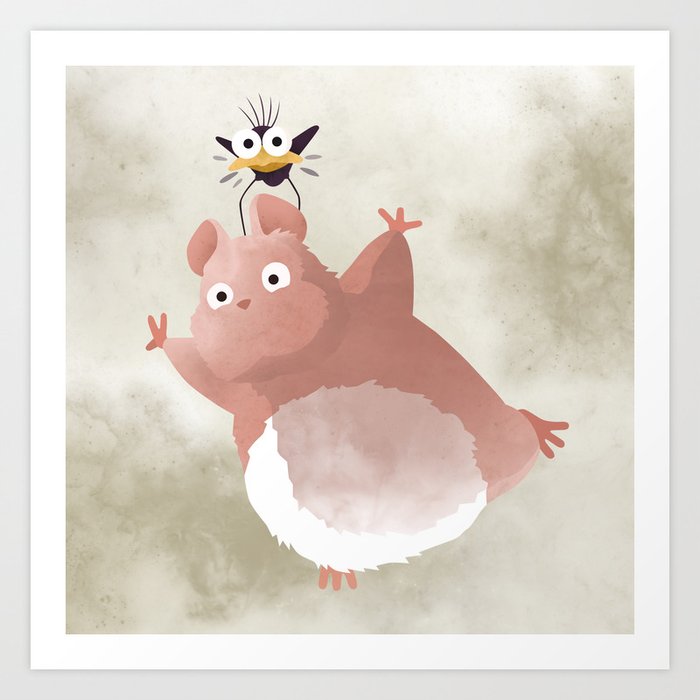 Spirited Away Sweet Creatures Illustration Miyazaki Studio Ghibli Art Print By Lizasou