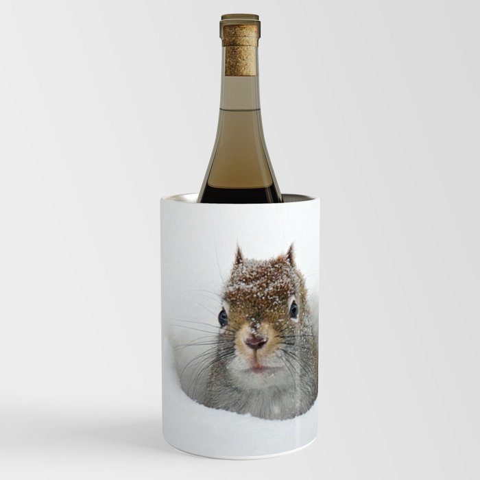 Pop-up Squirrel in the Snow Wine Chiller