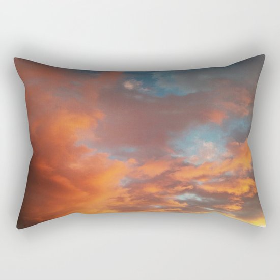 Clouds on Fire Rectangular Pillow