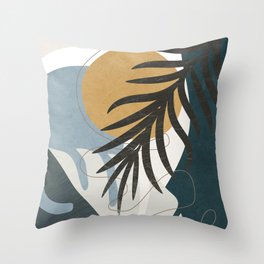 Abstract Tropical Art II Throw Pillow