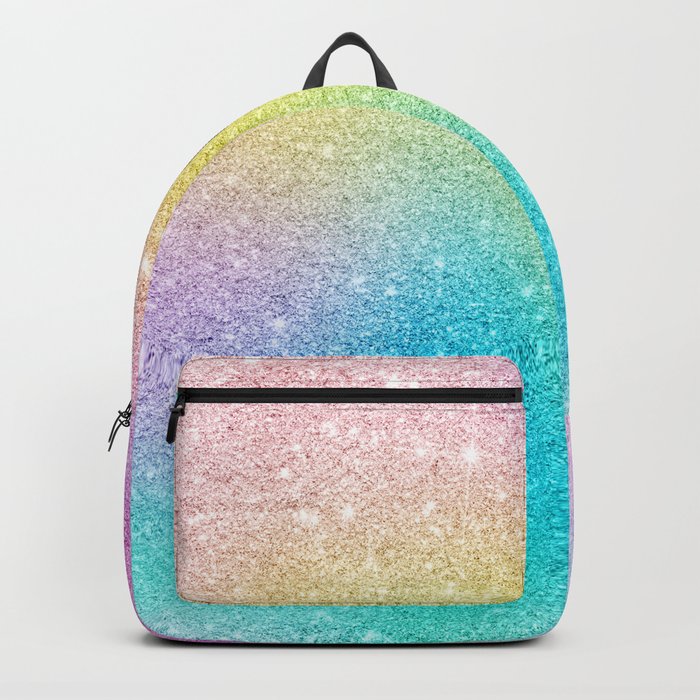 Pastel rainbow unicorn backpack 2025