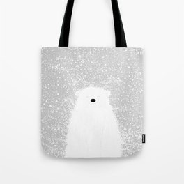 Its A Polar Bear Blinking In A Blizzard Tote Bag