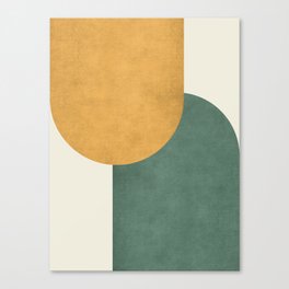 Halfmoon Colorblock 2 - Gold Green  Canvas Print