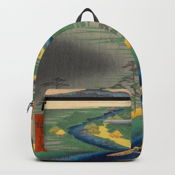 Spring Yotsugi-dori Canal Vintage Ukiyo-e Japanese Art Backpack