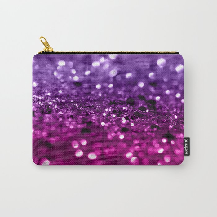 Pink Purple Lady Glitter #1 (Faux Glitter) #shiny #decor #art #society6 Carry-All Pouch