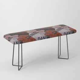 Daniel pattern in brown colors and watercolor texture Bench