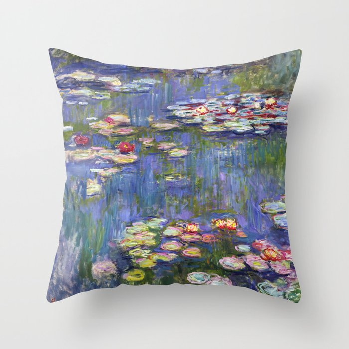 Claude Monet - Water Lilies / Nympheas Throw Pillow