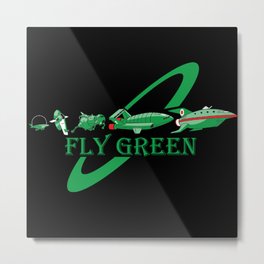Fly Green Metal Print | Mixed Media, Movies & TV, Sci-Fi, Space 