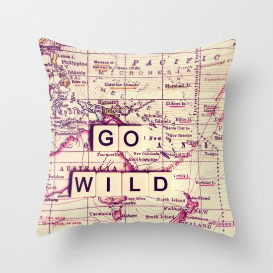 go wild Throw Pillow