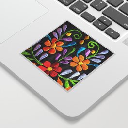 Mexican Flowers Sticker
