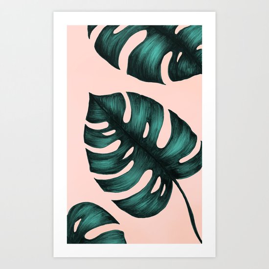Philodendron Monstera Art Print