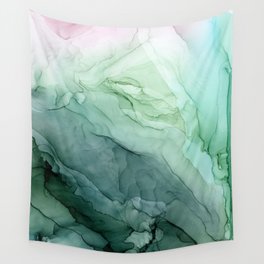 Spring Botanicals- Abstract Flow Painting 4 Wall Tapestry