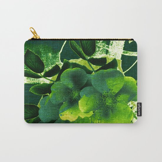 green floral Carry-All Pouch