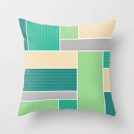 Line Blocks Pattern 5 Throw Pillow