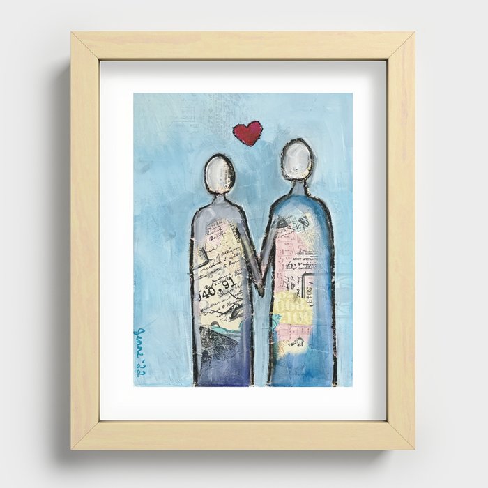 You and Me, Love Recessed Framed Print