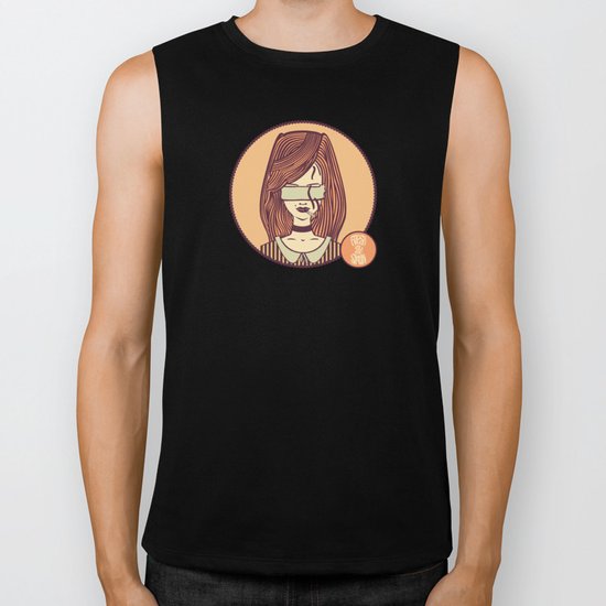 self-portrait (colored) Biker Tank