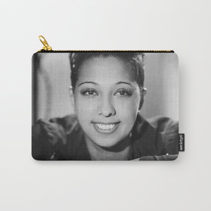 Josephine Baker Portrait of an African American Woman black and white photograph / art photography Carry-All Pouch