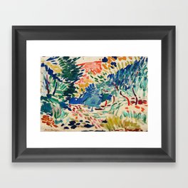 henri matisse landscape in collioure Framed Art Print