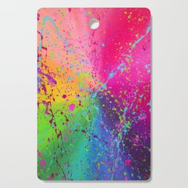 Rainbow splatter paint Cutting Board