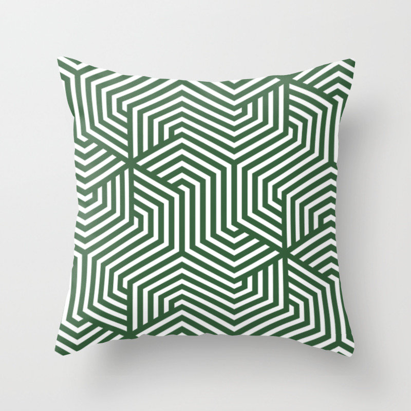Hunter Green Green Minimal Vector Seamless Pattern Throw