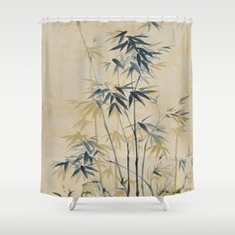 Bamboo,Oriental painting,Chinoiserie, koreanpainting Shower Curtain
