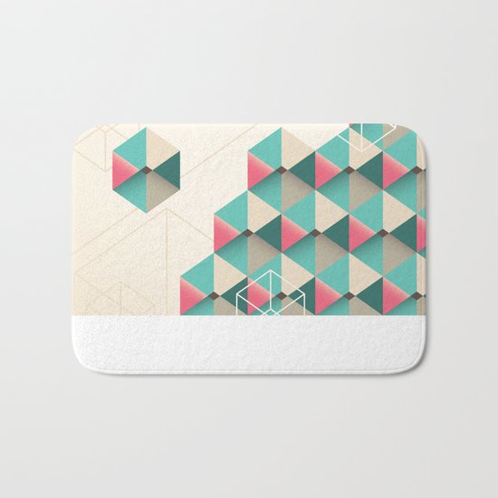 Empty cubes Bath Mat