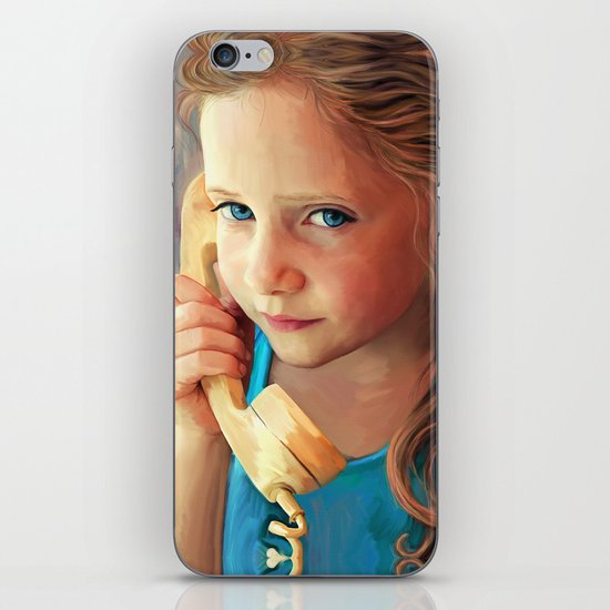 The Confidante - painting of a young girl on the phone iPhone & iPod Skin