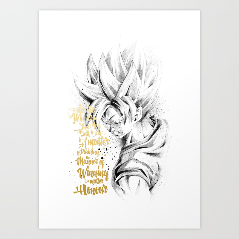 Dragonball Z Honor Art Print By Straife01 Society6