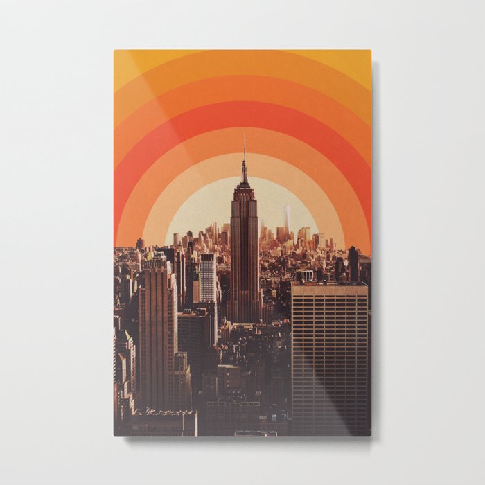 Sunset in New York City Metal Print