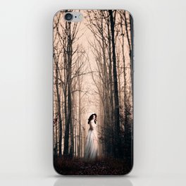 Woman in the forest iPhone Skin