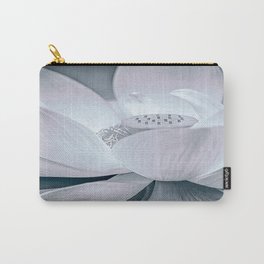 Lotus in Blue and White Carry-All Pouch | Nature, Photo, Vintage, Digital 