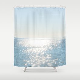 Electric Blue Ocean Shower Curtain