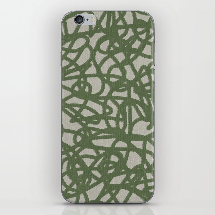RANDOM SKETCHES GREEN iPhone Skin