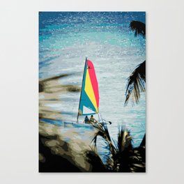 Aruba Sailboat Canvas Print