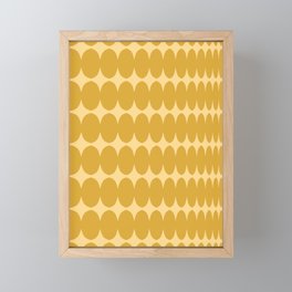 Sparkles Pattern - Yellow Mustard Framed Mini Art Print