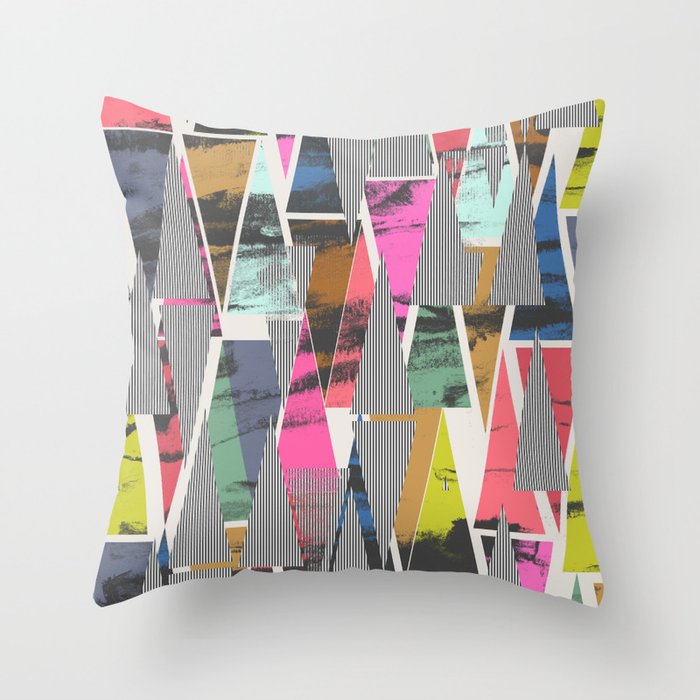 Triangles 21 Throw Pillow