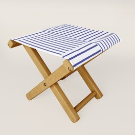 Minimal Blue Stripes #society6 #decor #buyart Folding Stool