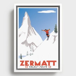 Zermatt, Valais, Switzerland Framed Canvas