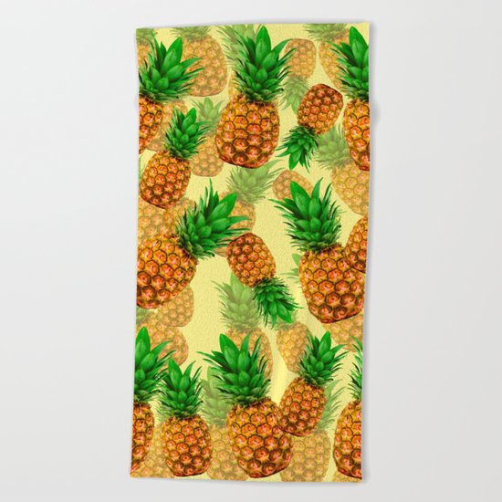 Pineapple Party Beach Towel