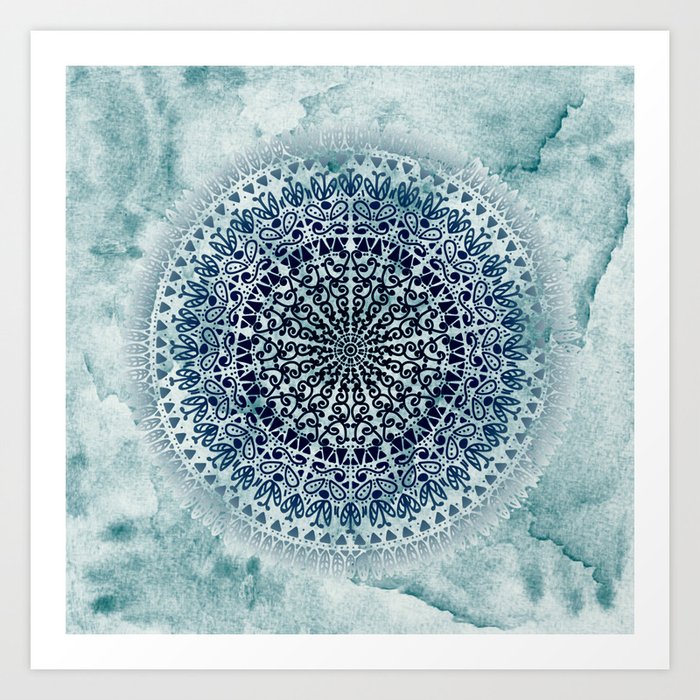 Blue mandala hot sale wall art