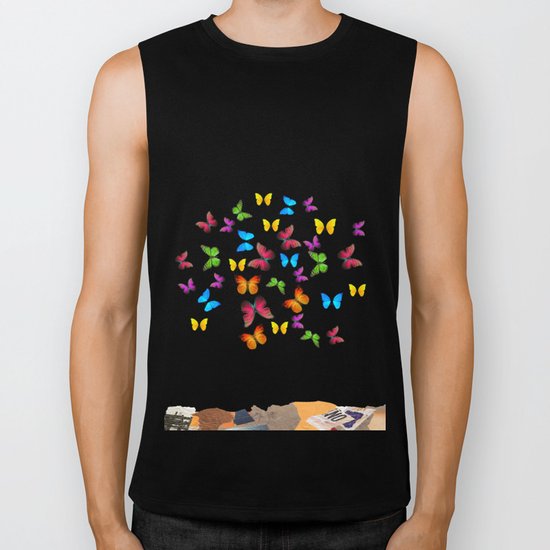 Butterfly Biker Tank