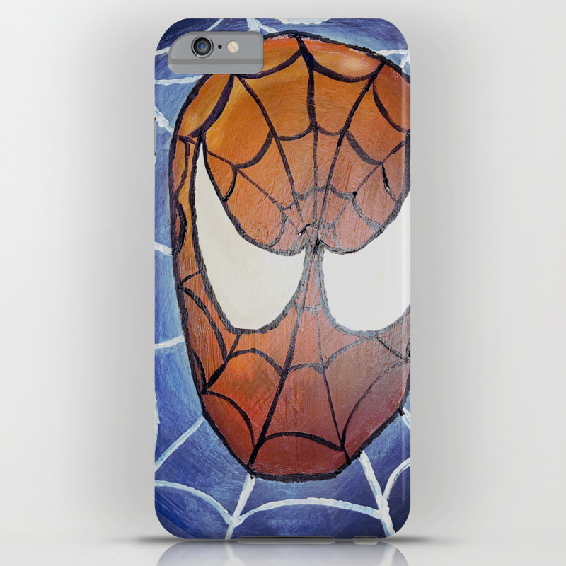 Spider Man Acrylic Painting Iphone Case By Markerpantsstudios