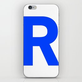 Letter R (Blue & White) iPhone Skin