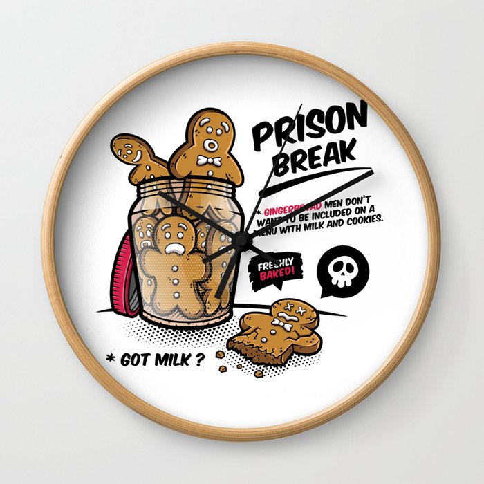 Prison Break - Gingerbread men Wall Clock