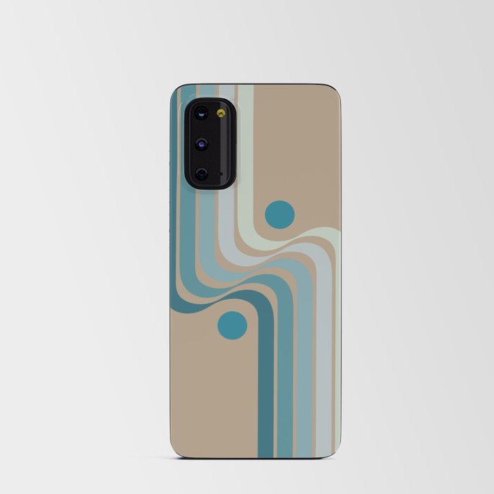 Abstraction_NEW_SUN_STREAM_RIVER_FLOW_LINE_POP_ART_0430C Android Card Case