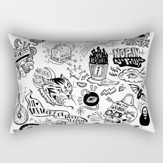 3am Thoughts Club Rectangular Pillow