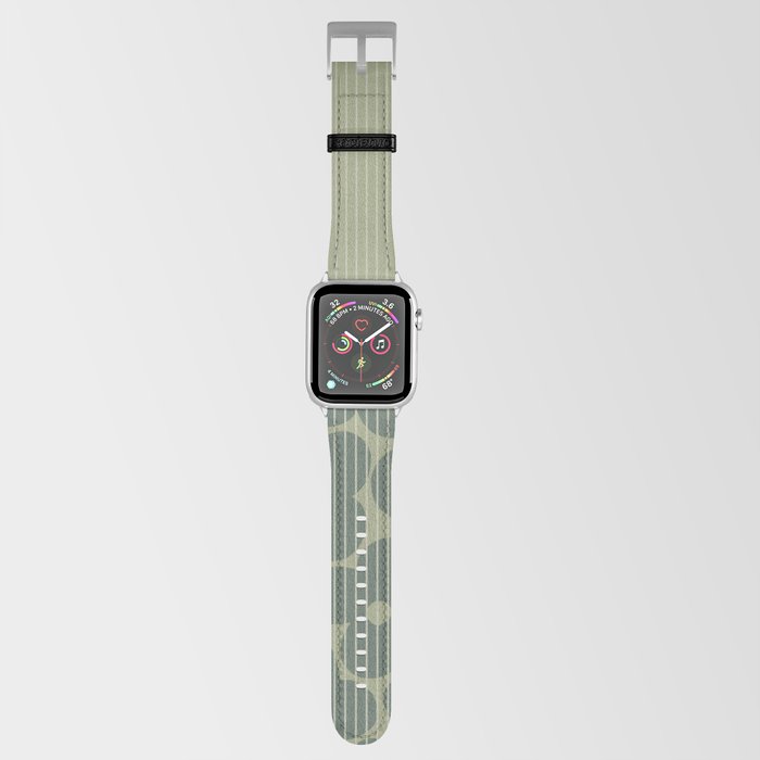 Abstract Floral Patterns 1 in Sage Green Apple Watch Band