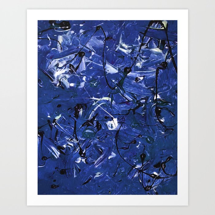Blue Chaos Art Print