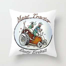 Meat Tractor Color Edition Throw Pillow